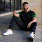 Banded Tee Black T. Shirt For Men - Formula Fashion